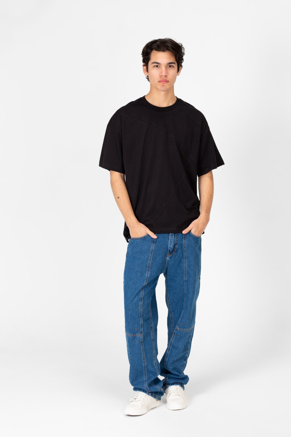 Men's Basic Round Neck Oversized Half Sleeve T-Shirt