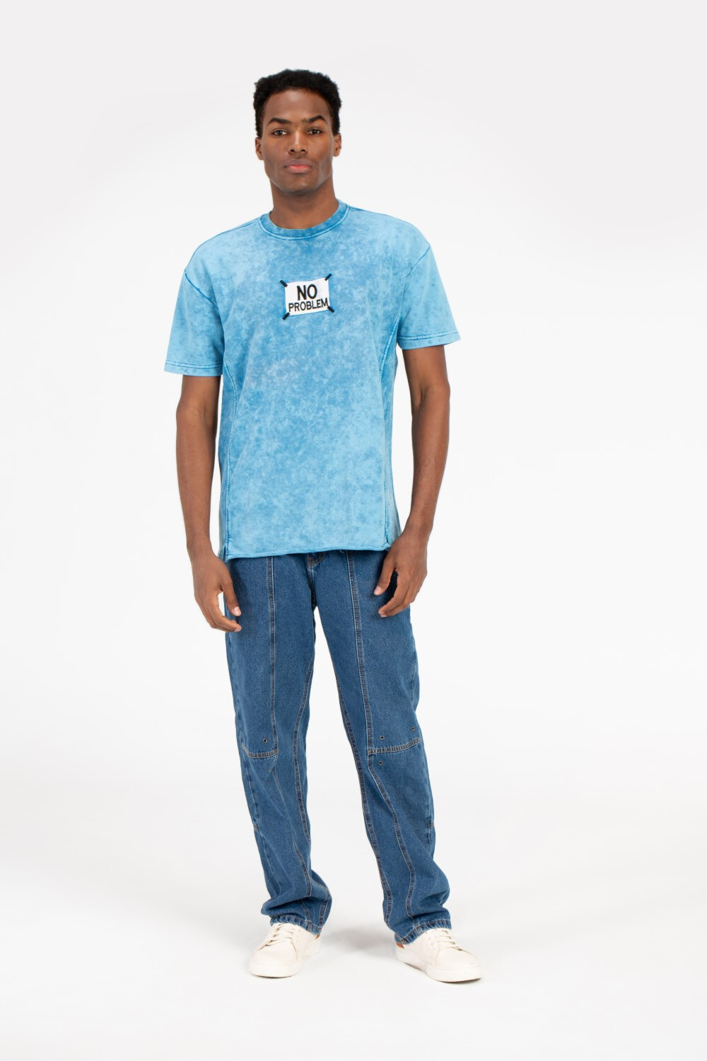 Men's Printed Half Sleeve Washed T-Shirt