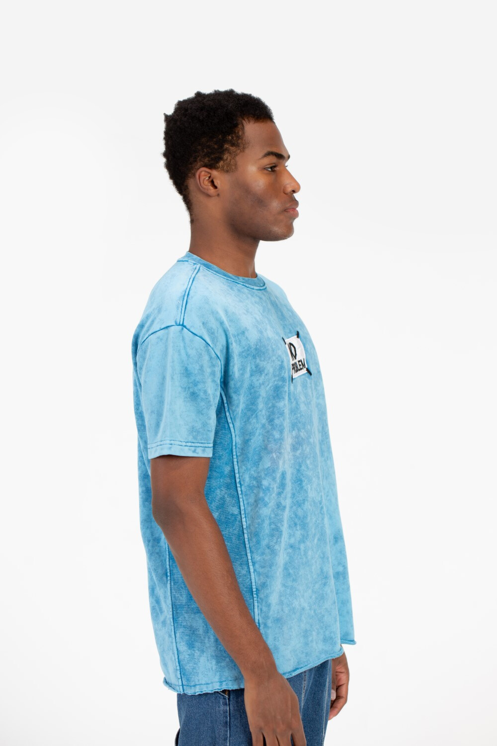 Men's Printed Half Sleeve Washed T-Shirt