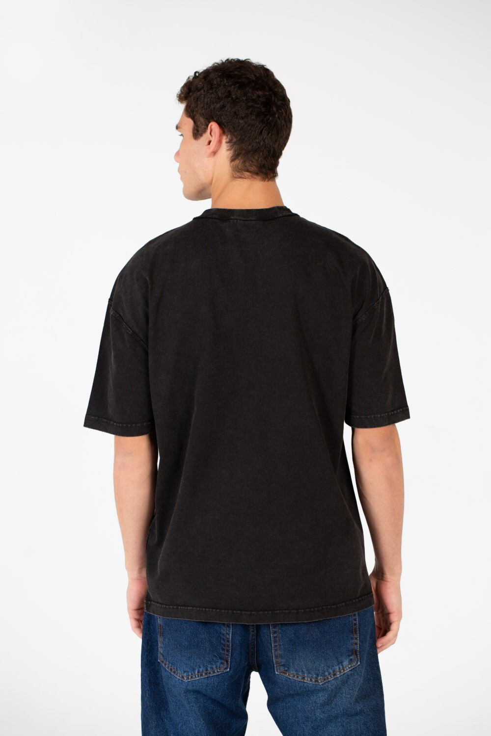 Men's Oversized Half Sleeve Washed T-Shirt
