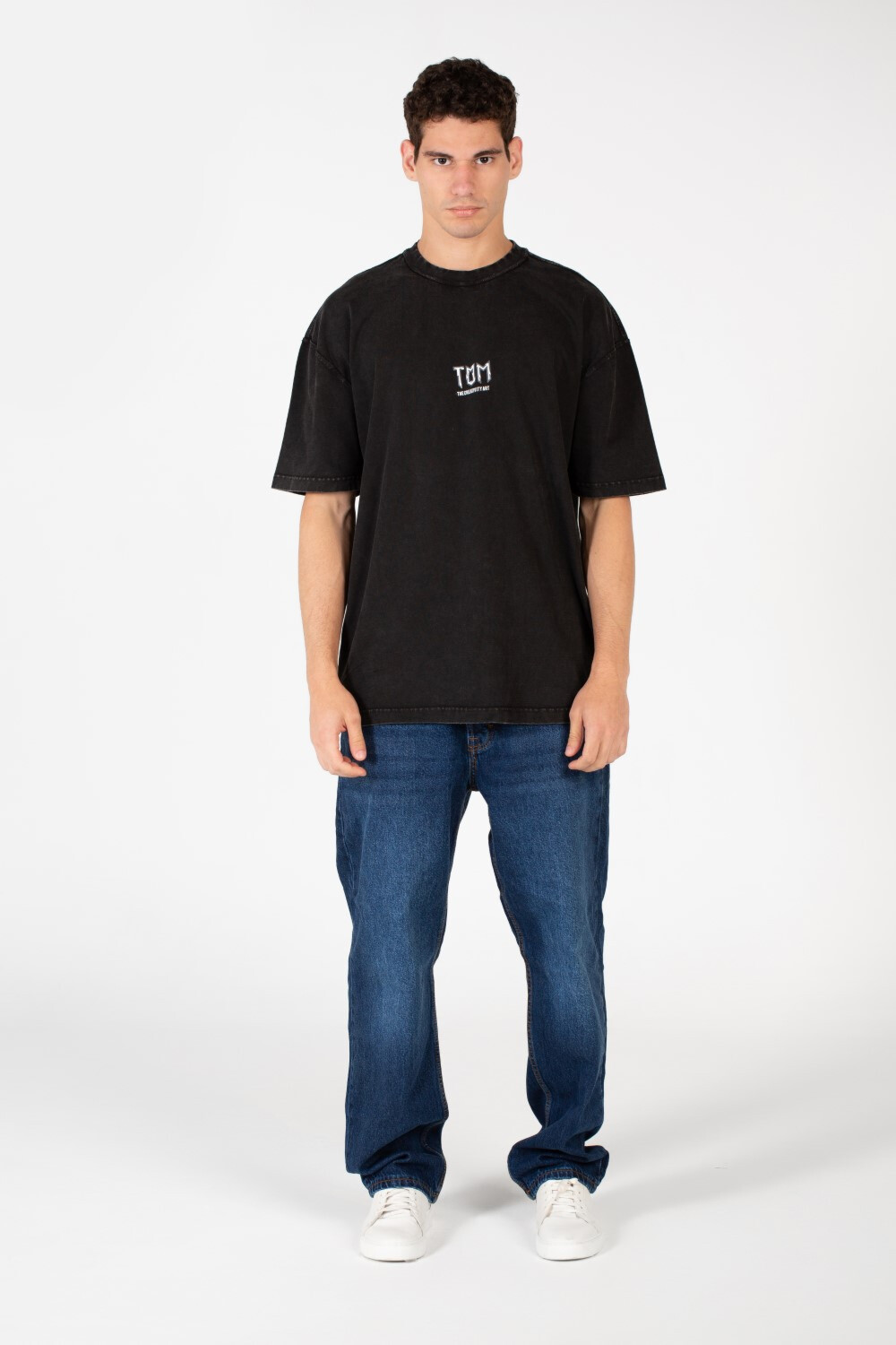 Men's Oversized Half Sleeve Washed T-Shirt