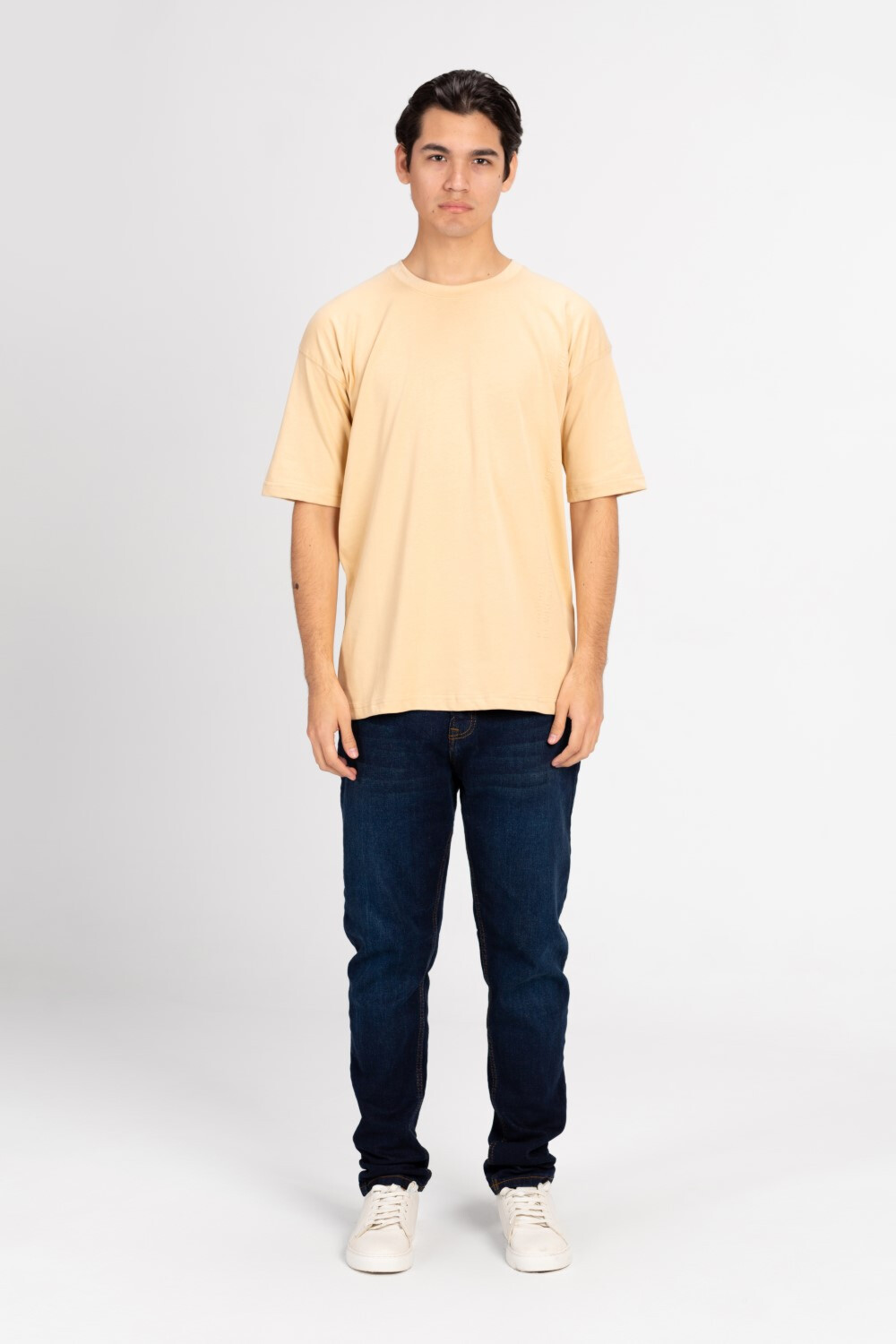 Men's Back Text Print Oversized T-shirt