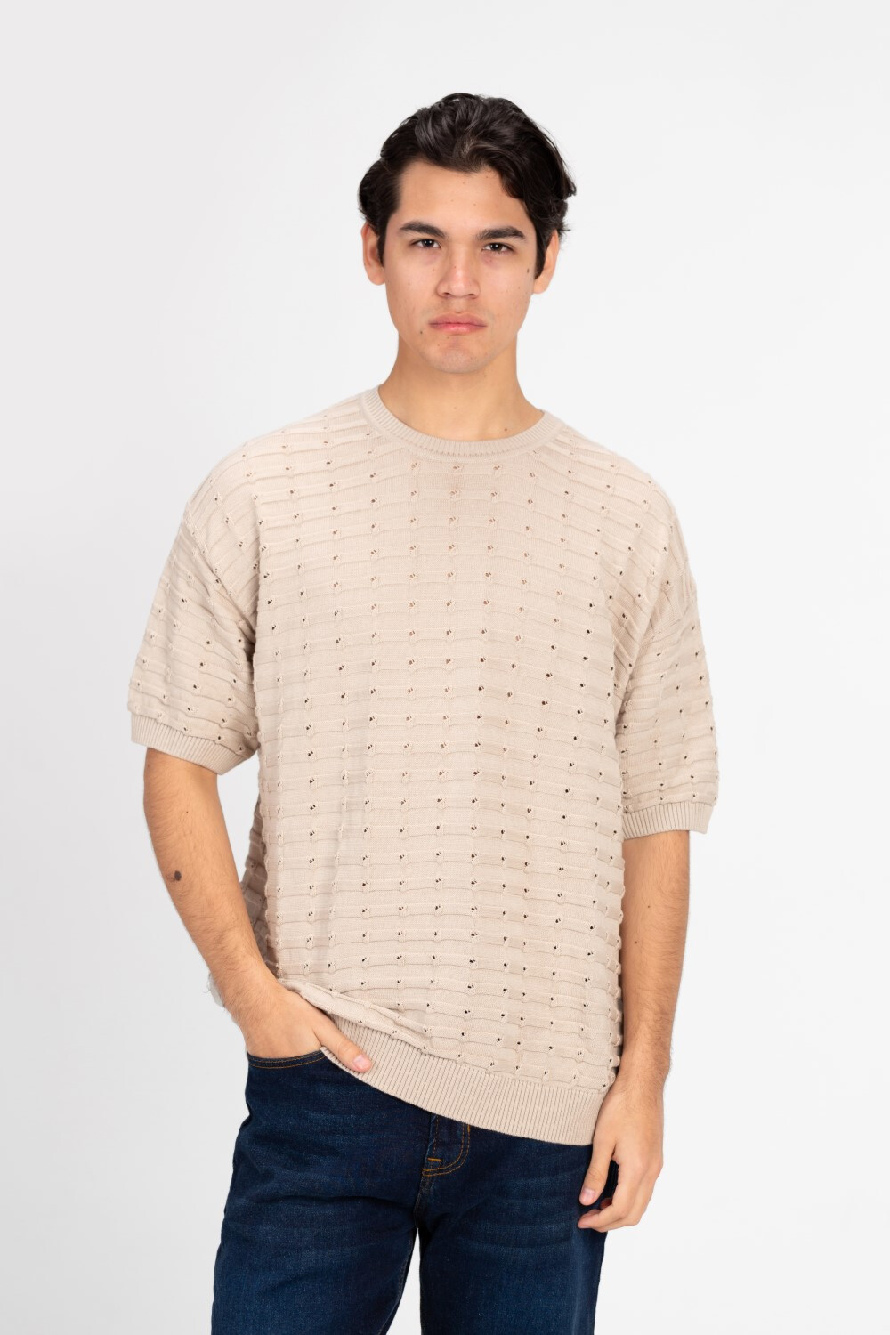 Men's Stylish Round Neck Half Sleeve T-shirt