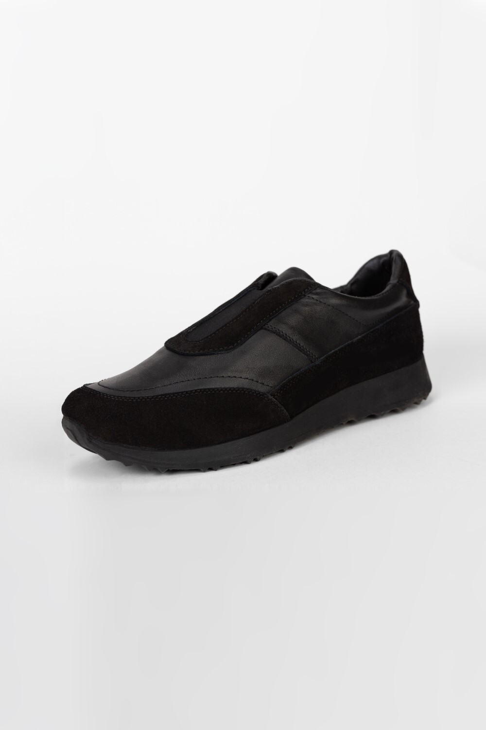 Men's Leather And Suede Shoes Without Laces