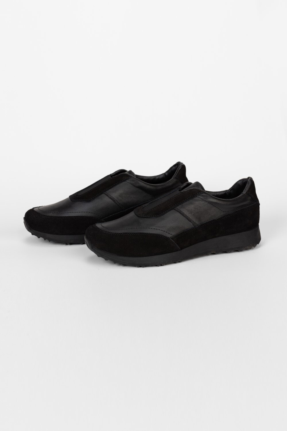 Men's Leather And Suede Shoes Without Laces
