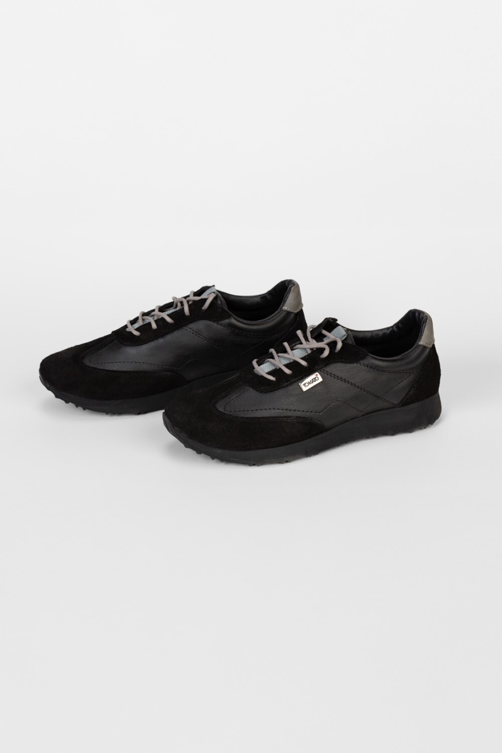 Men's Tomato Leather And Suede Lace Up Shoes