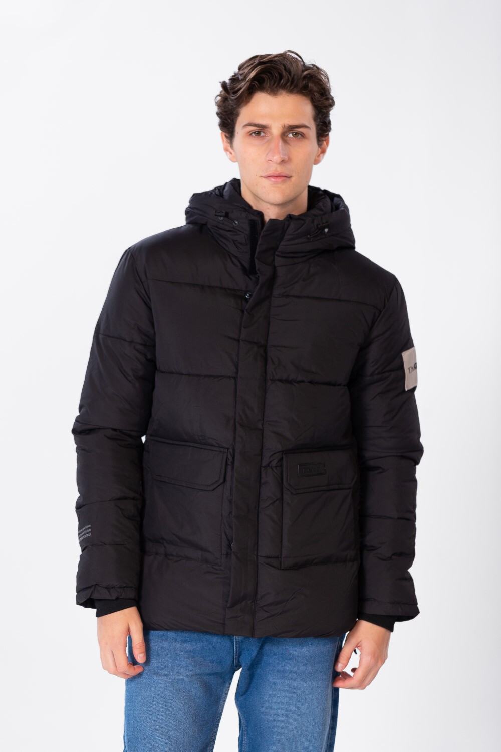 Men's Waterproof Puffer Jacket With Front Pockets
