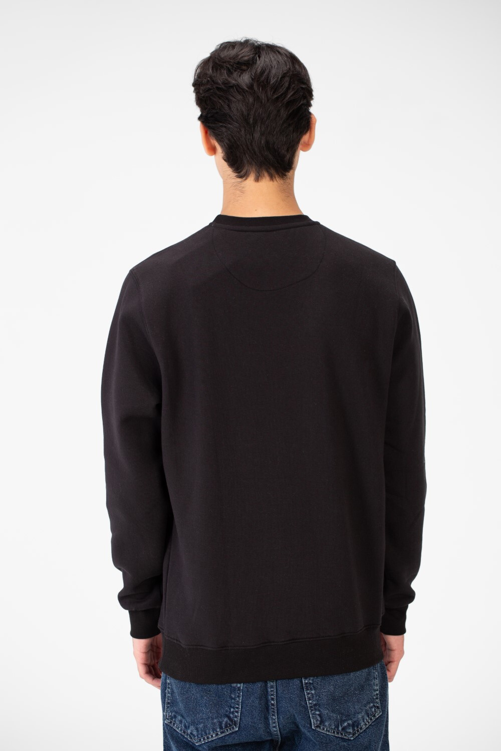 Men's Rounded Neck Sweatshirt With Front Print
