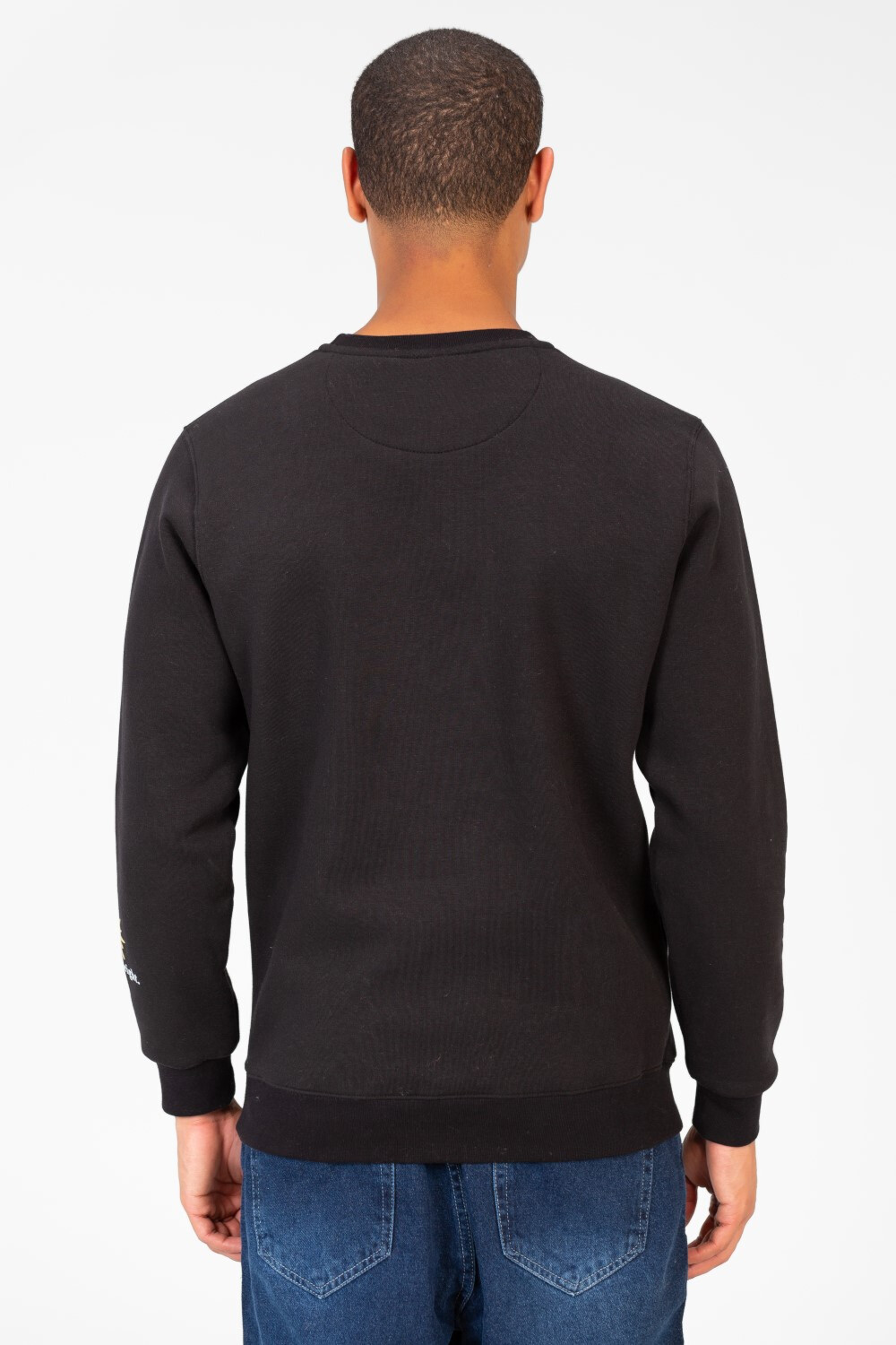 Men's Round Neck Sweatshirt With Text Print