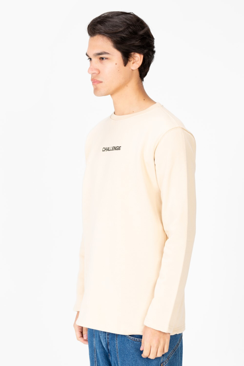 Men's Round Neck Text Print Sweatshirt