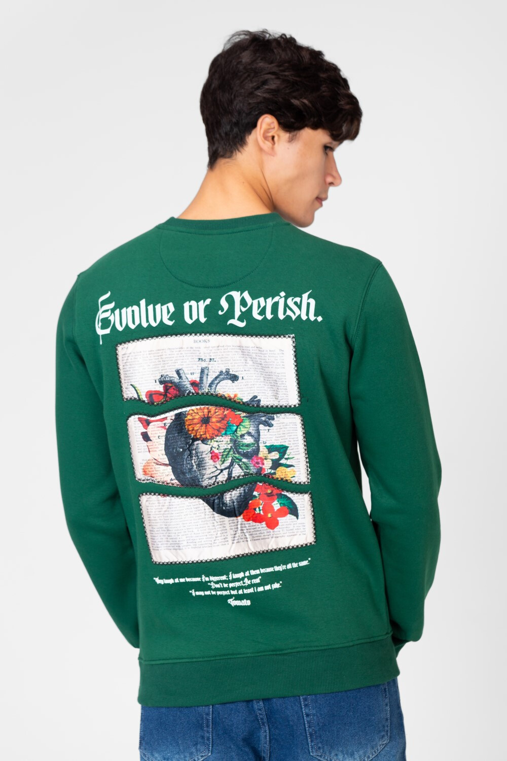 Men's Printed Crew Neck Tomato Sweatshirt