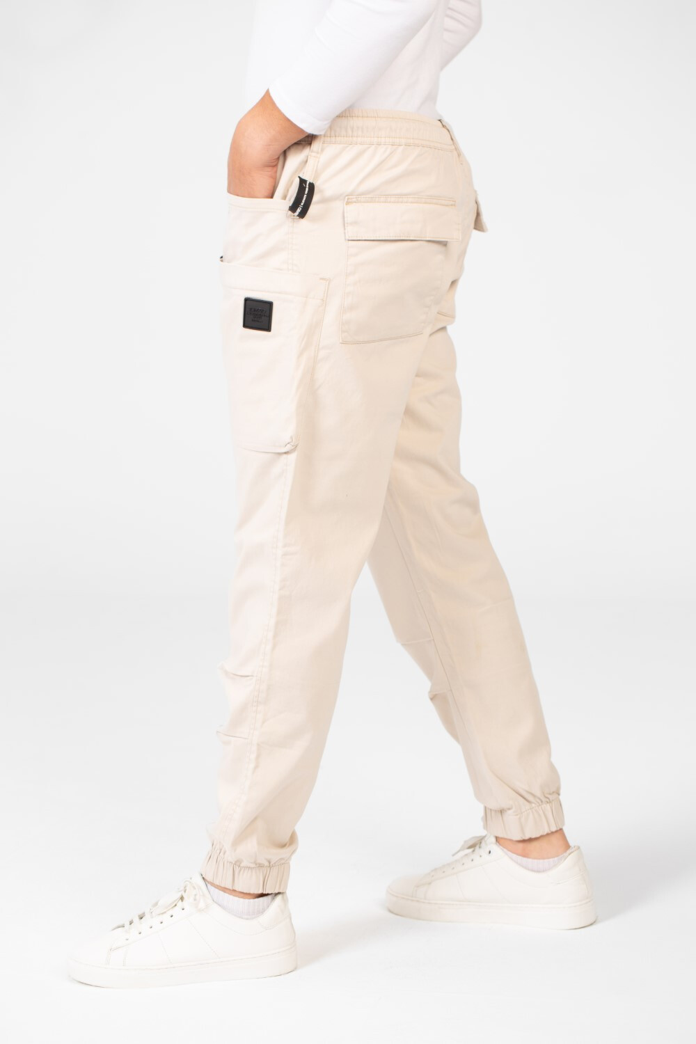 Men's Slim Fit Gabardine Sherwal Pants With Drawstring In The Middle