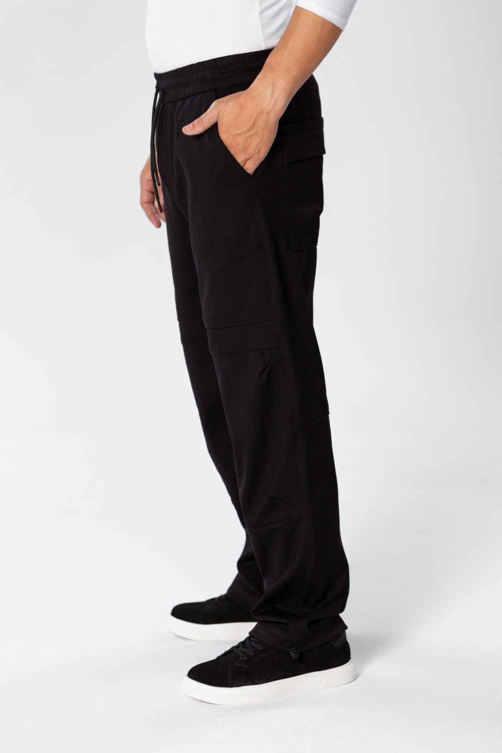 Men's Oversize Basic Sports pants In Black