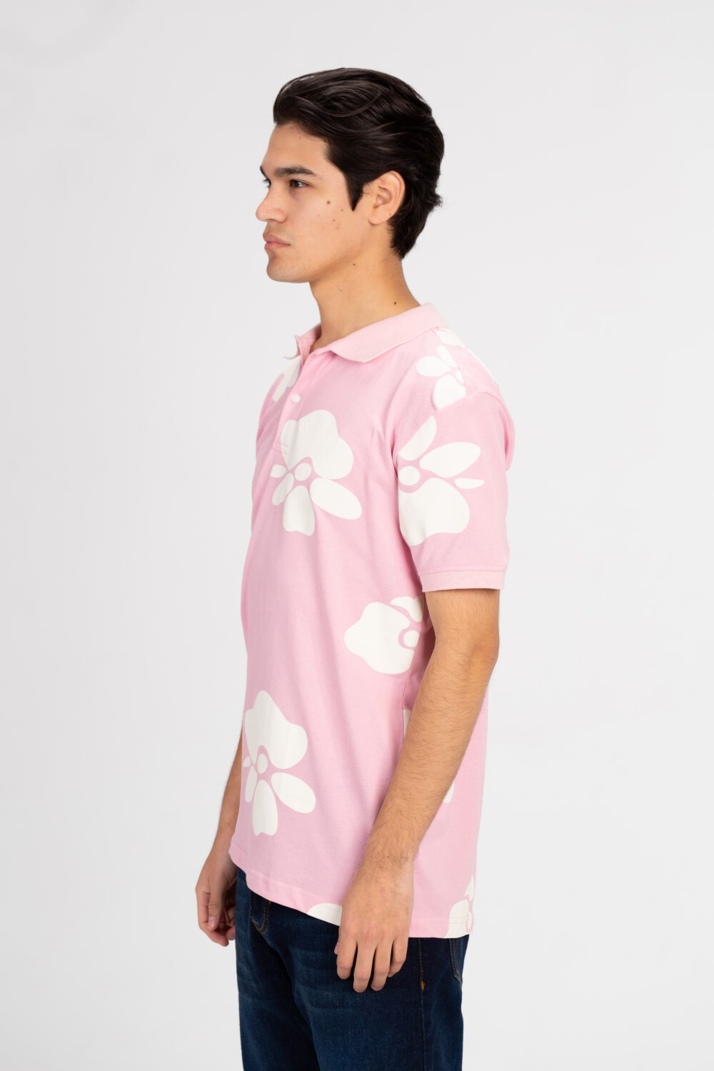 Men's Slim Fit Half Sleeve Printed Polo T-Shirt