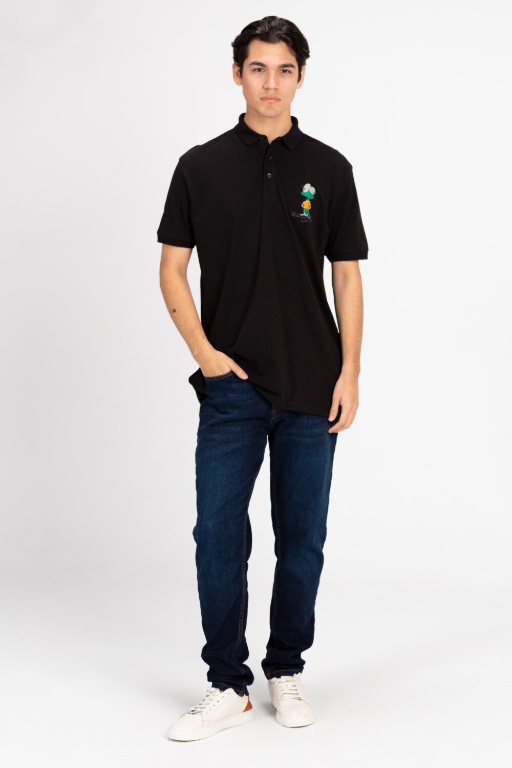 Men's Slim Fit Polo T-Shirt With Front Graphic Print
