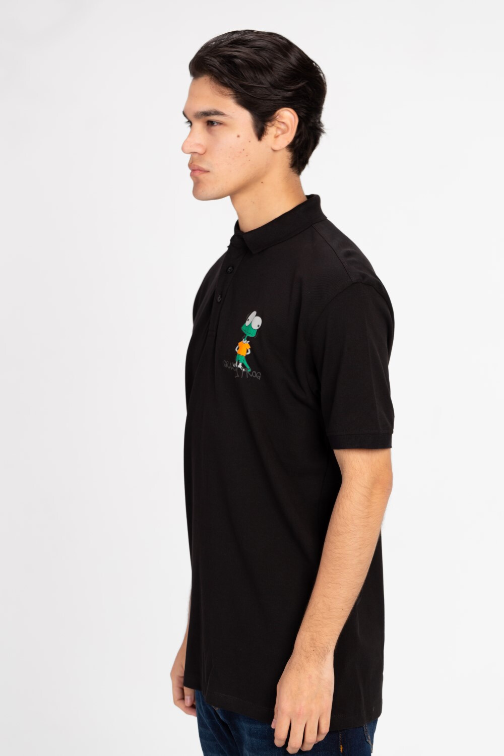 Men's Slim Fit Polo T-Shirt With Front Graphic Print