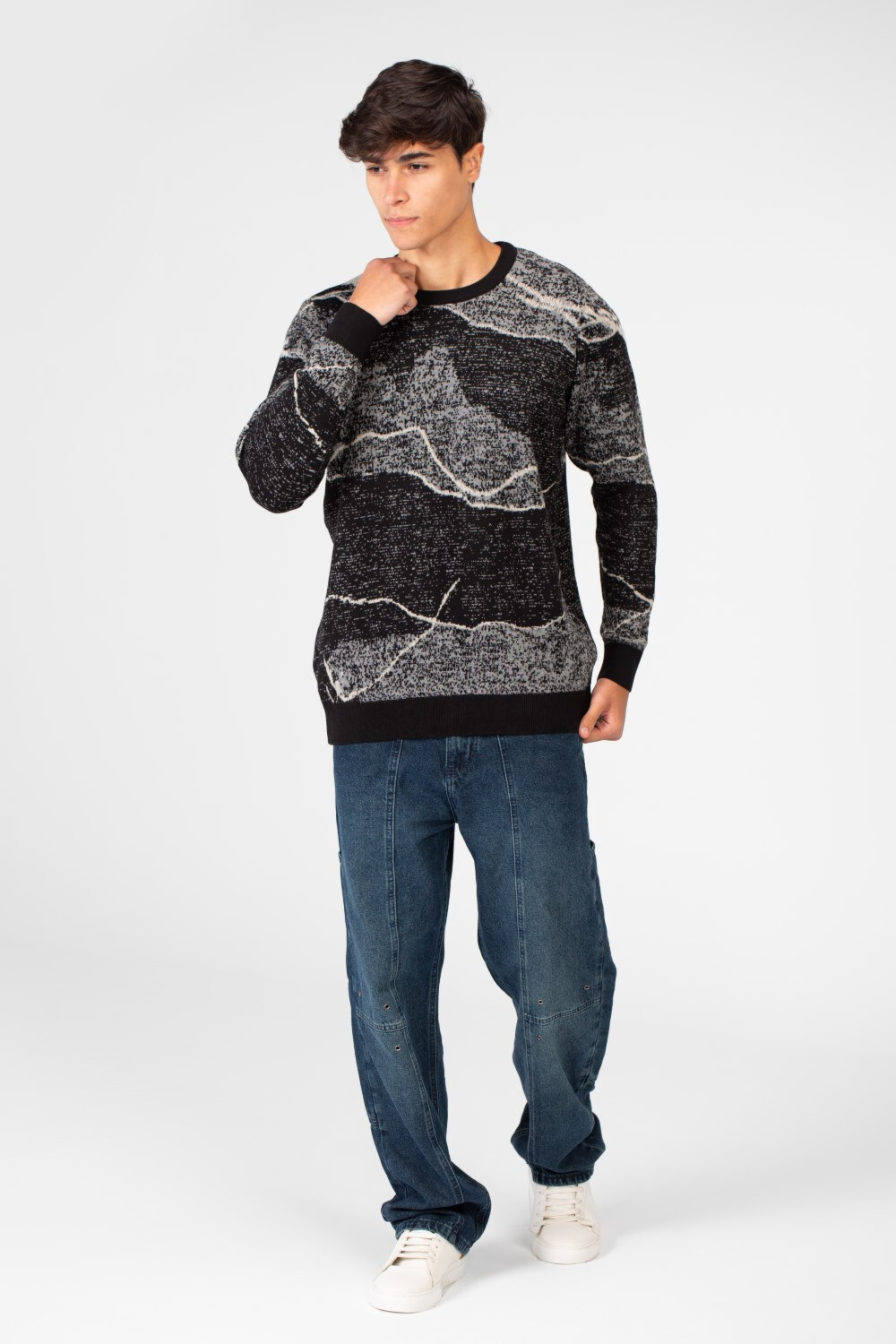Men's Winter Jakar Crew Neck Pullover Sweater