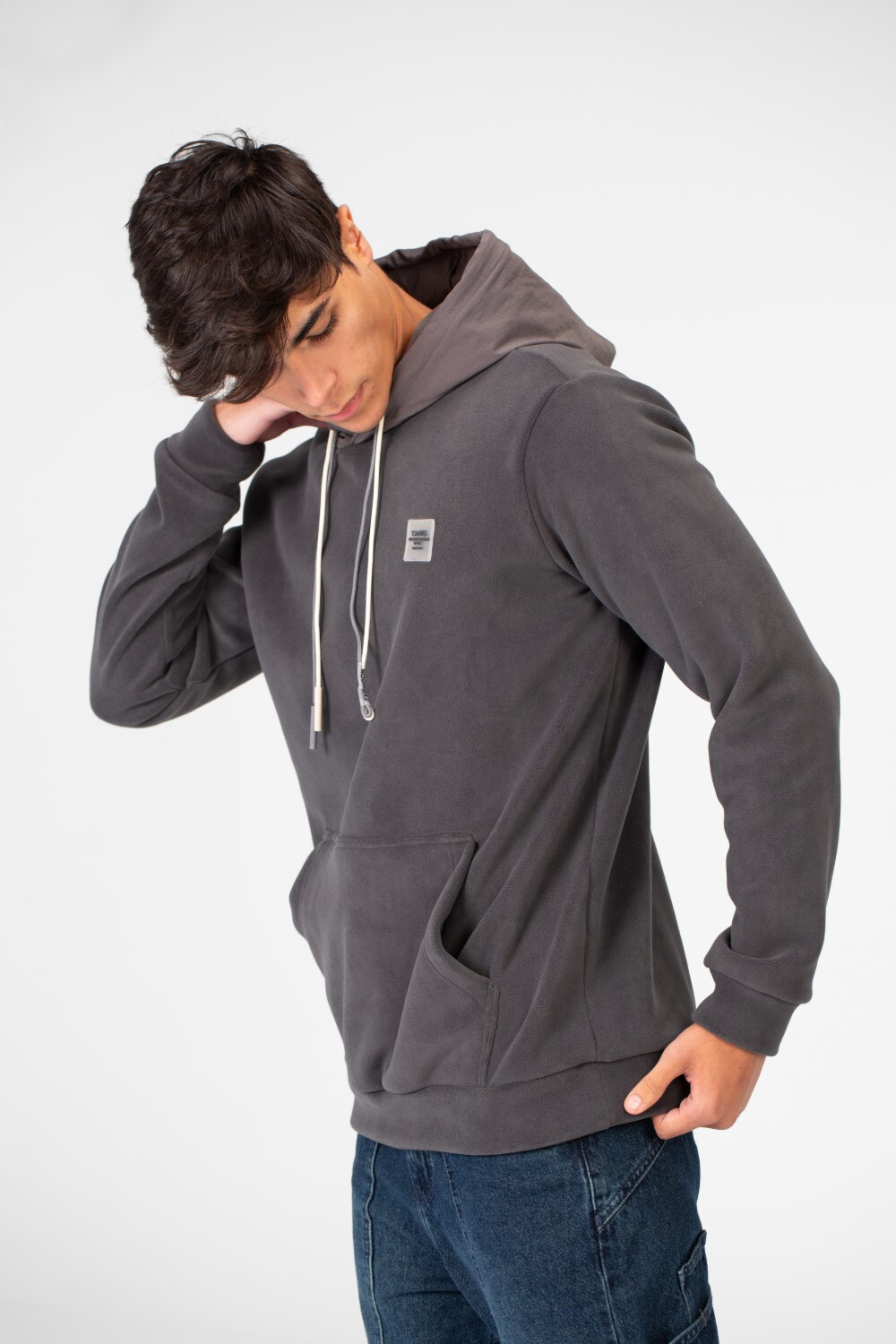 Men's Tomato Kangaroo Pocket Long Sleeve Hoodie Sweatshirt