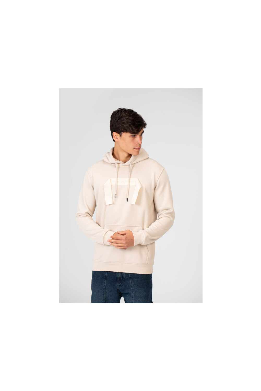Men's Hoodie With Long Sleeves And A Unique Cut
