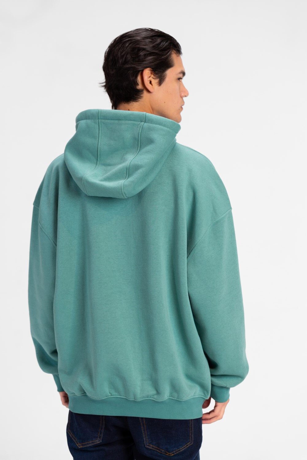 Men's Tomato Front Text Print Oversized Sweatshirt