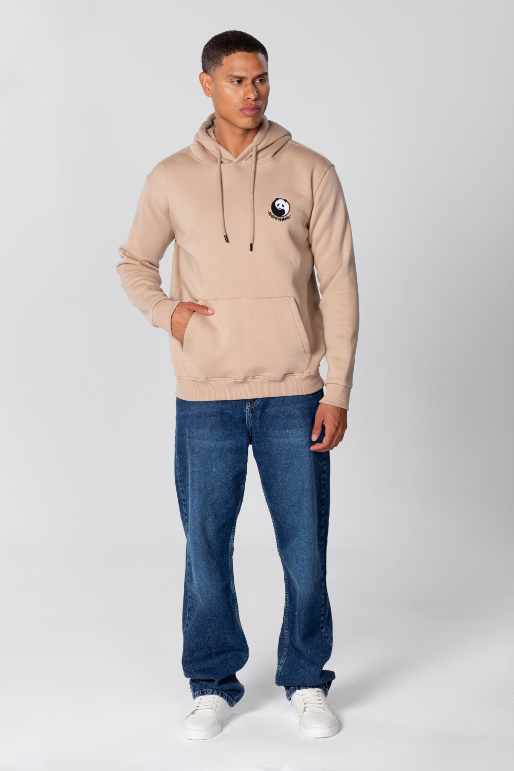 Men's Long Sleeves Hoodie Sweatshirt With A Kangaroo Pocket On The Front