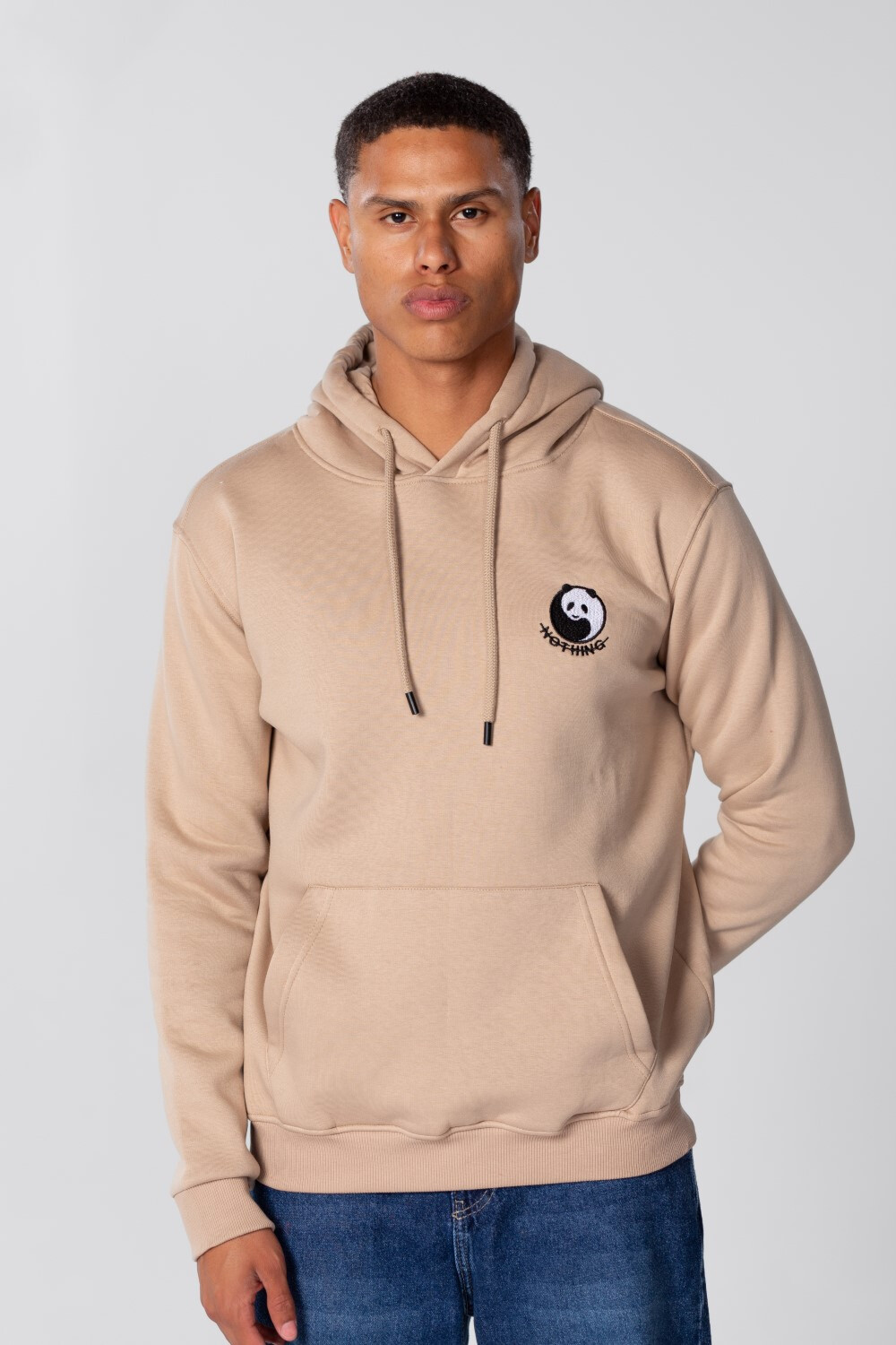 Men's Long Sleeves Hoodie Sweatshirt With A Kangaroo Pocket On The Front