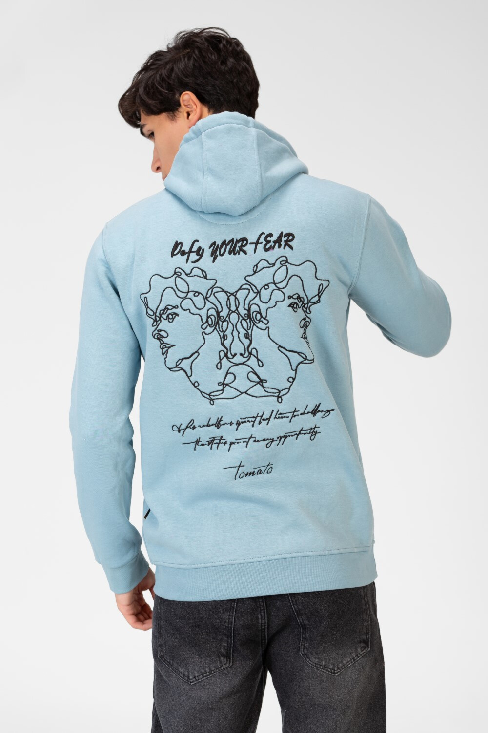 Men's Printed Slim Fit Hoodie Sweatshirt