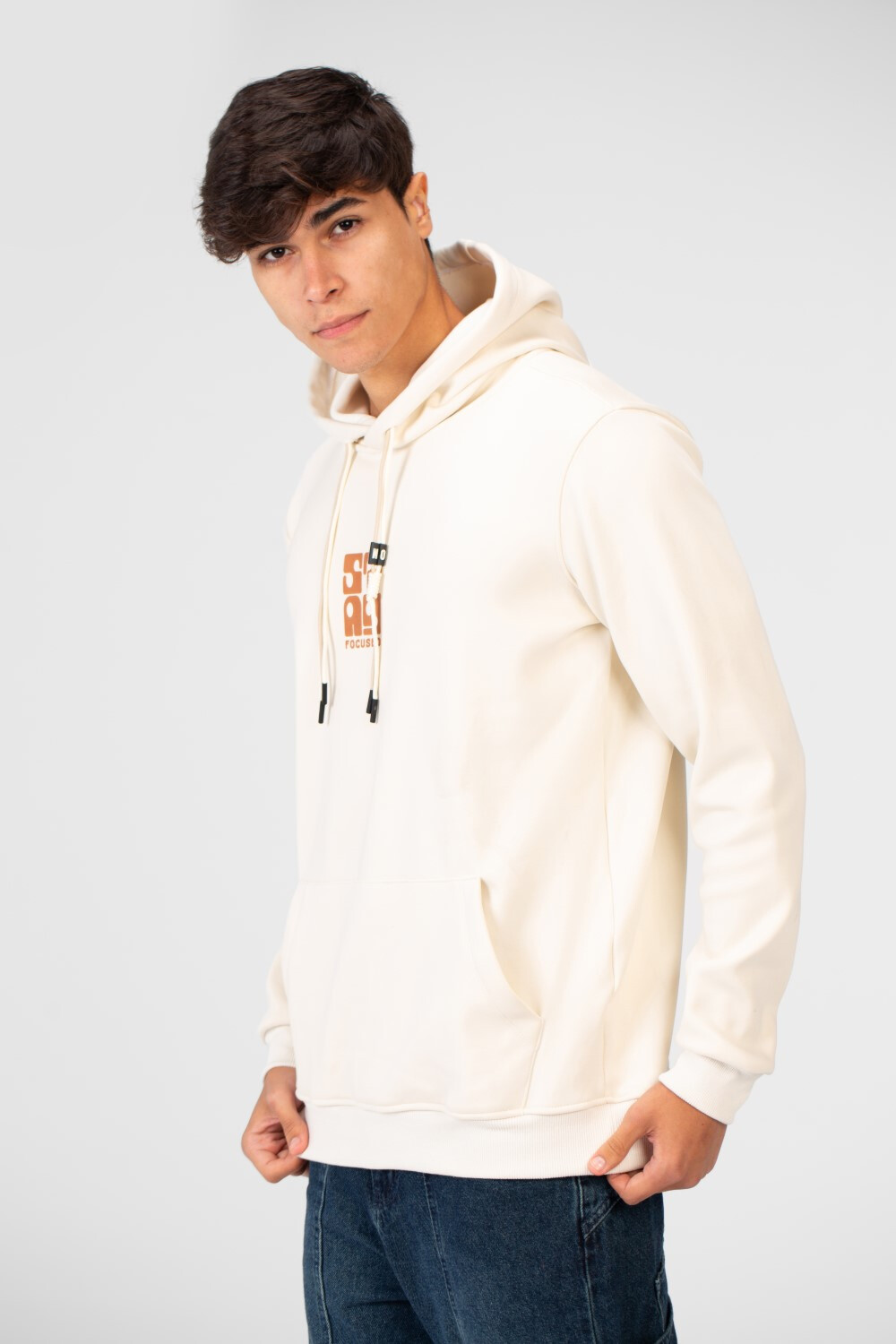 Men's Printed Hoodie Sweatshirt With Front Pocket In Practical Material