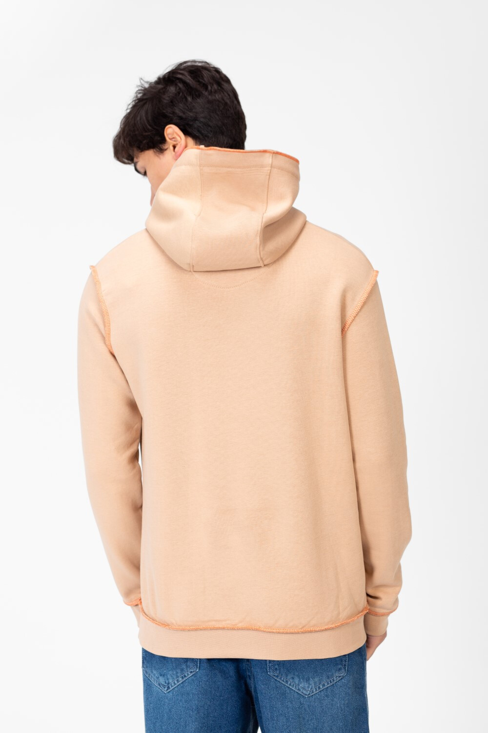 Men's Hoodie Sweatshirt With A Front Pocket And A Unique Cut