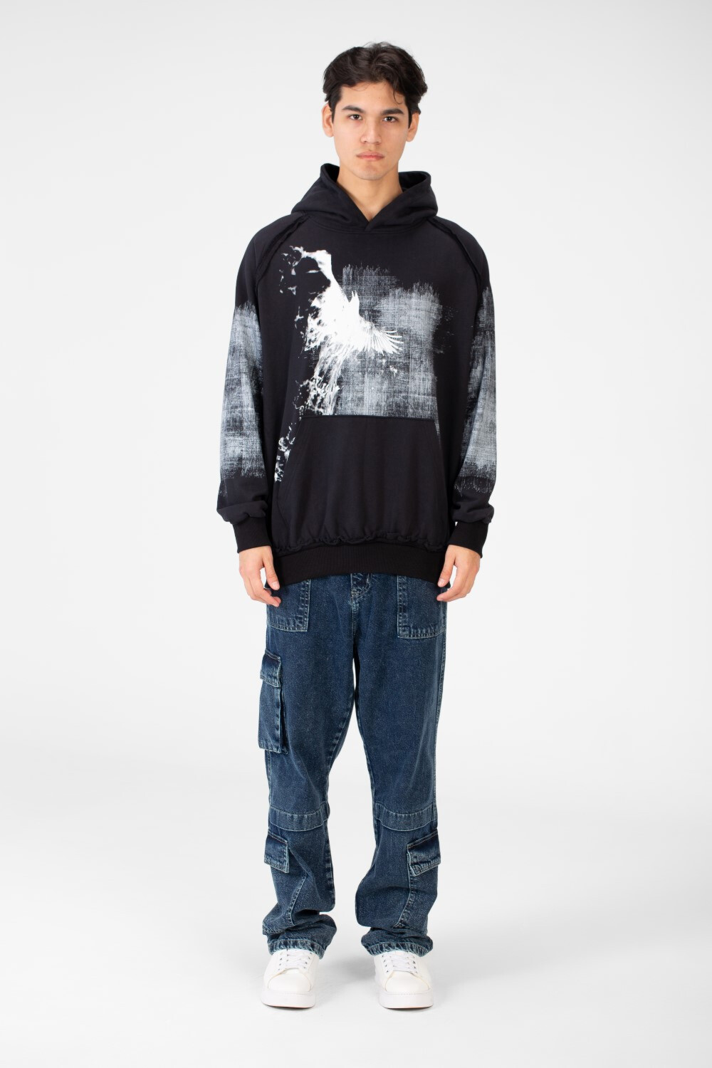 Men's Oversize Printed Hoodie Sweatshirt