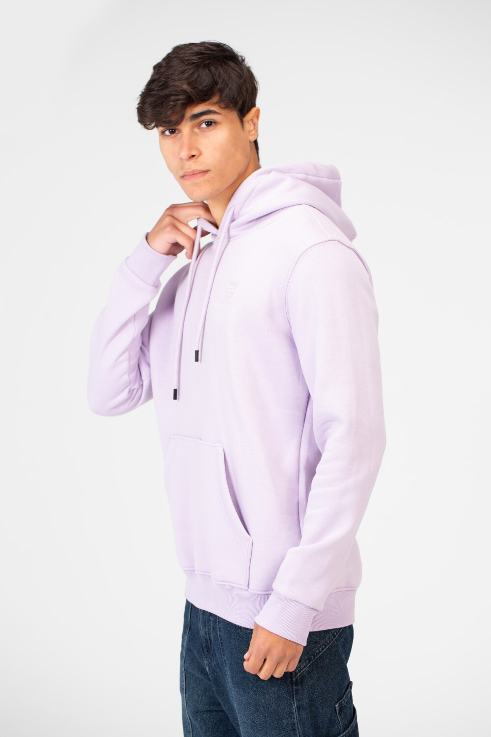 Men's Tomato Basic Plain Hoodie With Front Kangaroo Pocket