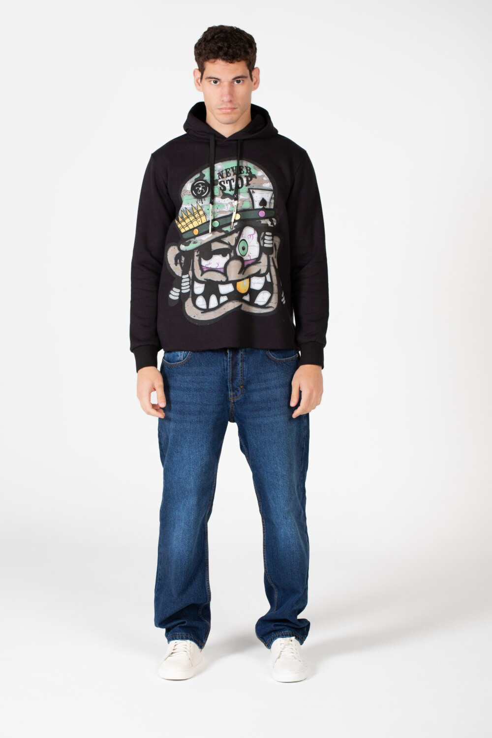 Men's Printed Long Sleeve Hoodie Sweatshirt