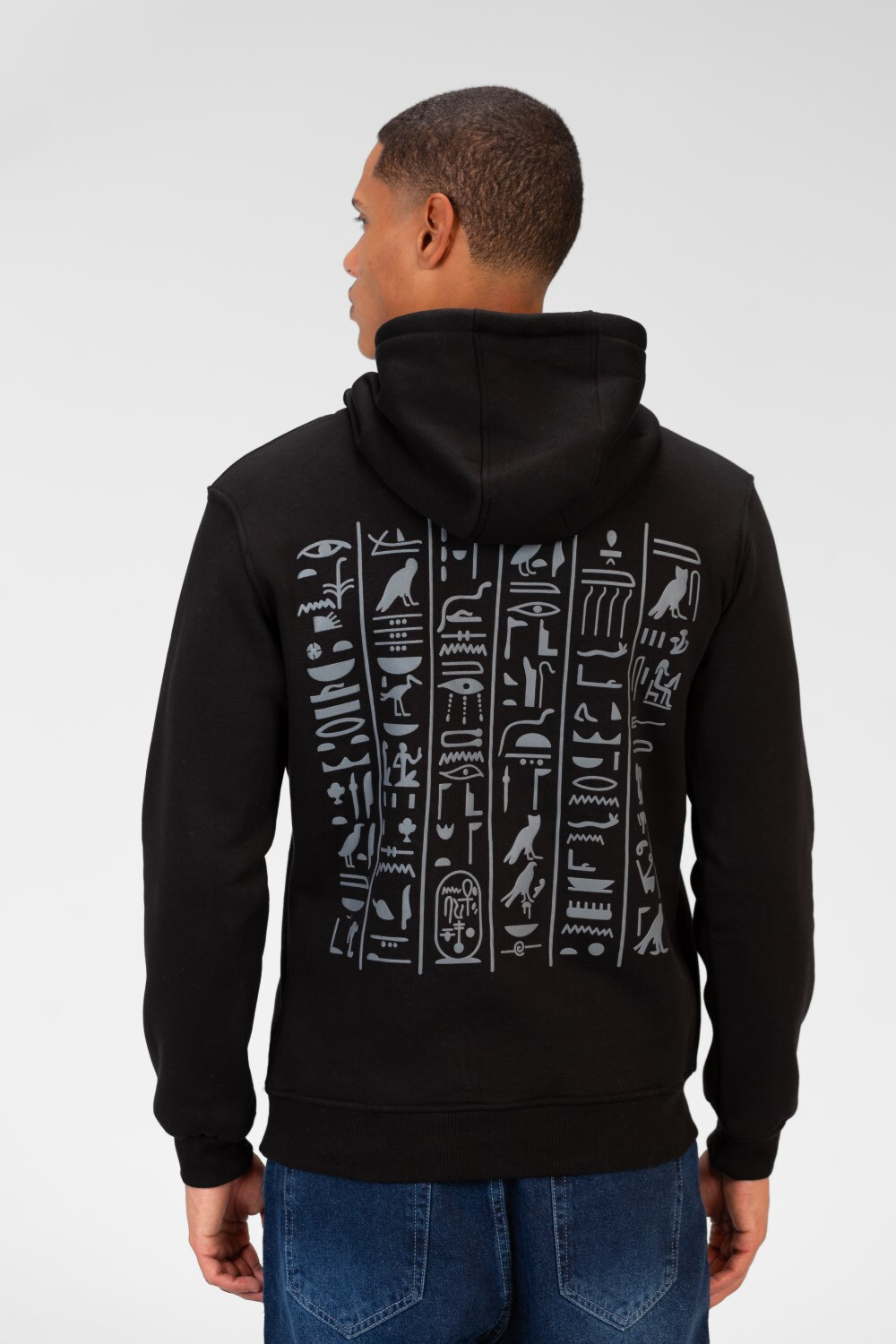 Men's Printed Slim Fit Sweatshirt With Front Pocket