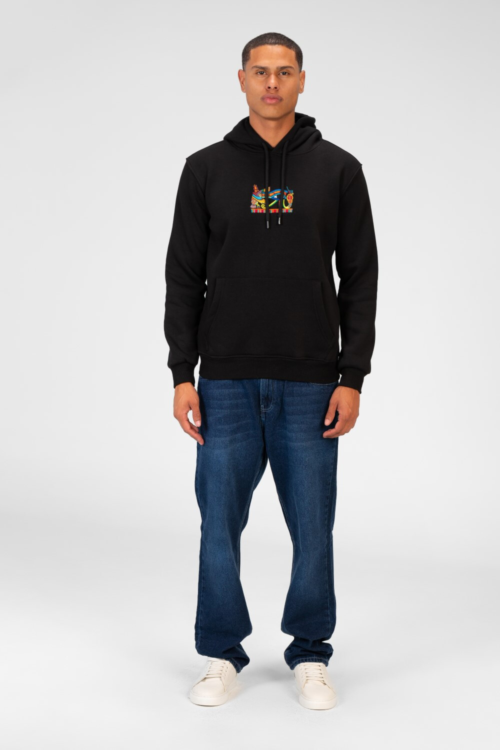 Men's Printed Slim Fit Sweatshirt With Front Pocket