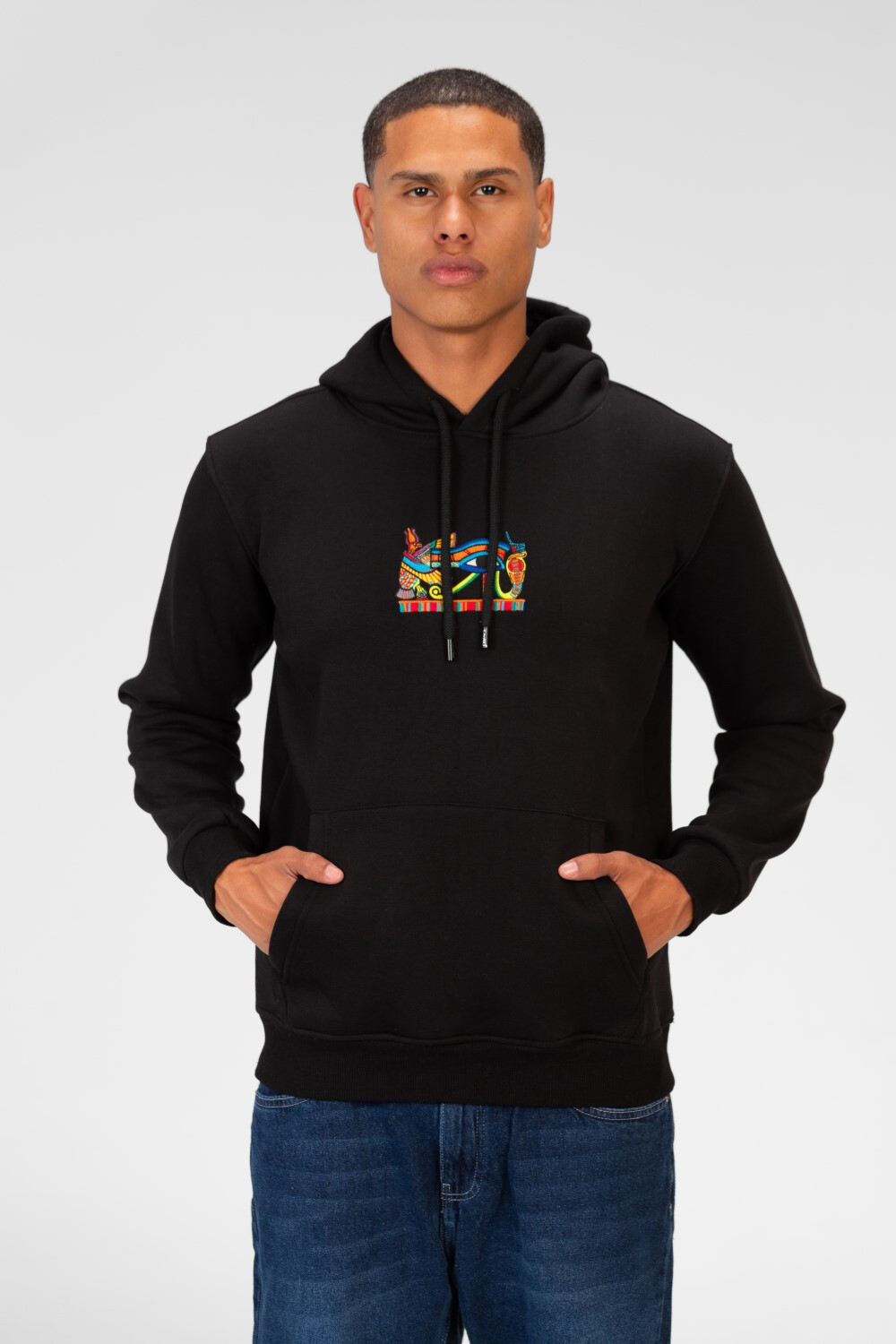 Men's Printed Slim Fit Sweatshirt With Front Pocket