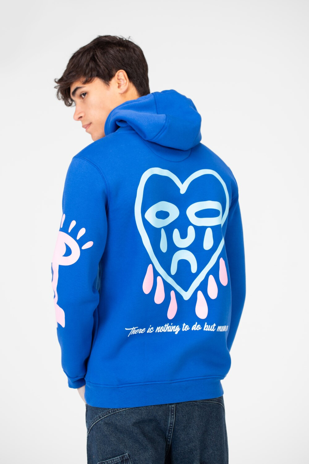 Men's Long Sleeve Printed Hoodie With Front Pocket