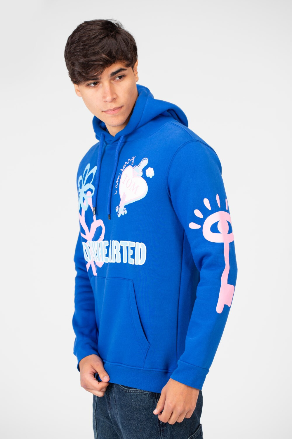 Men's Long Sleeve Printed Hoodie With Front Pocket