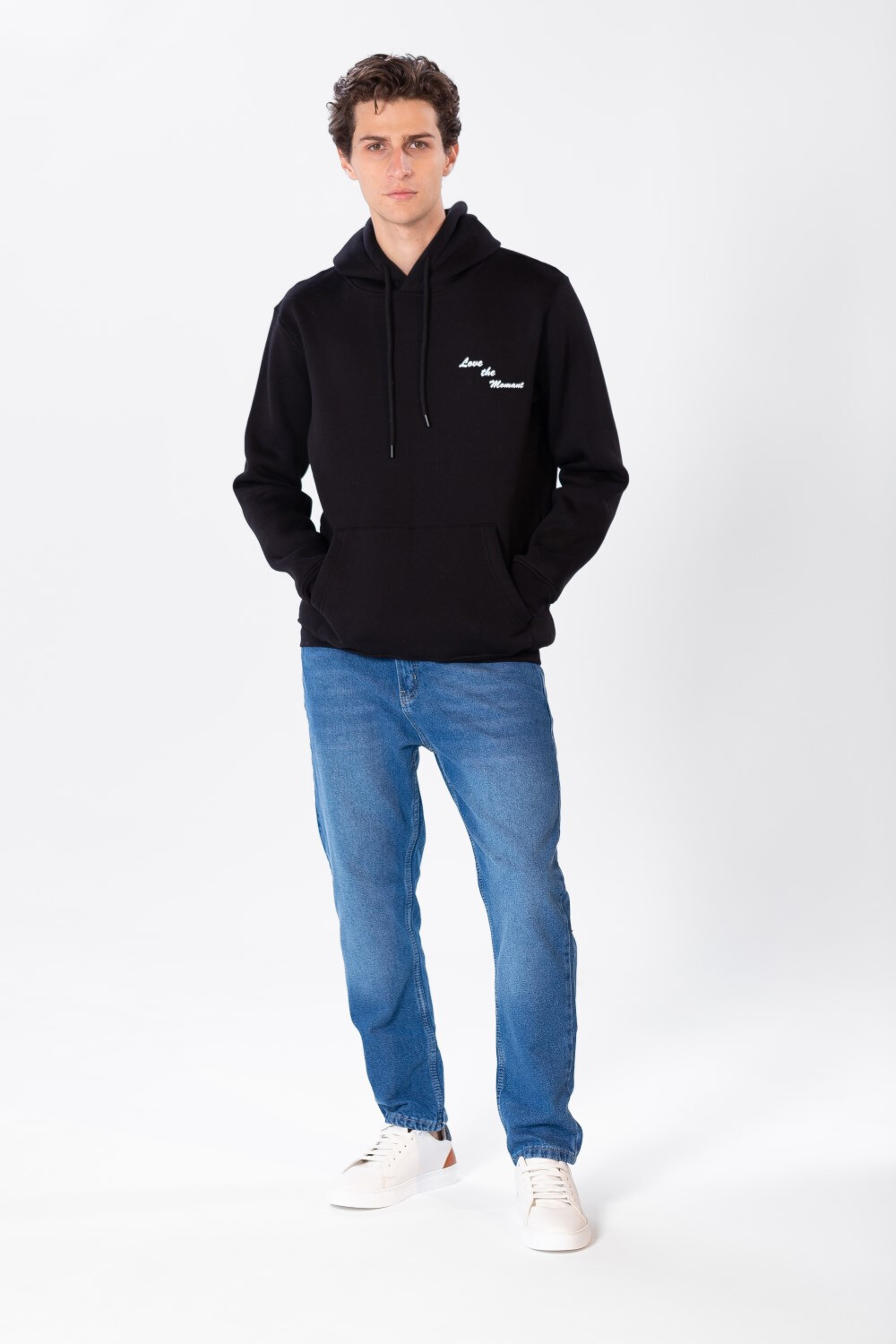 Men's Hoodie With Long Sleeves And Text Print