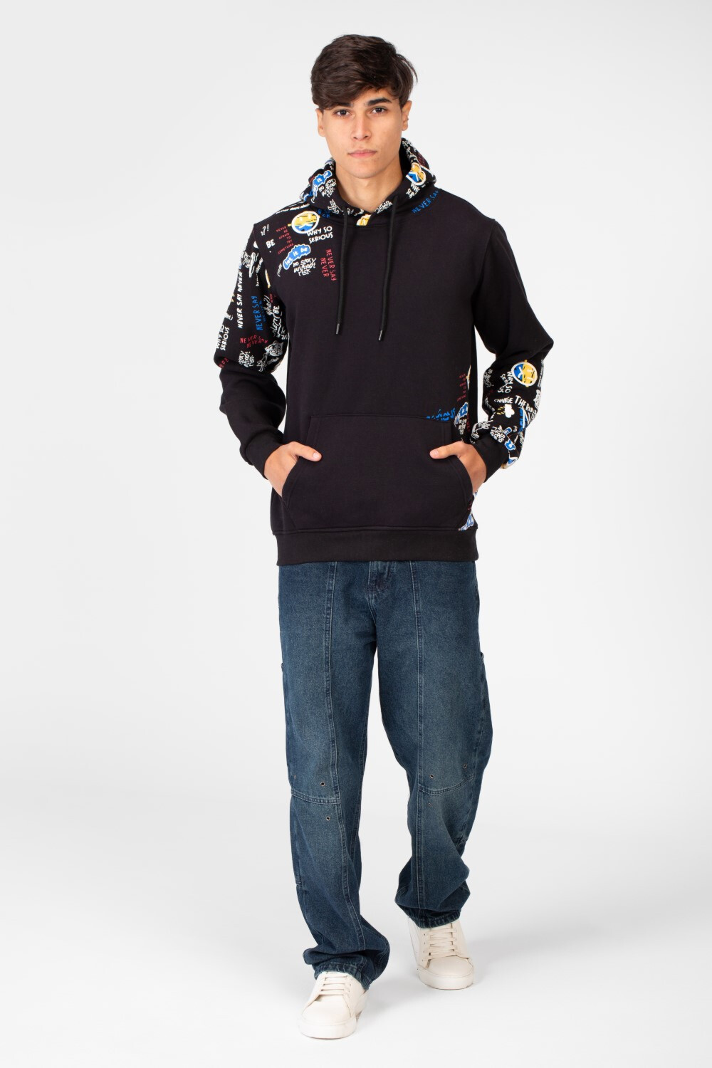 Men's Milton Printed Long Sleeve Hoodie