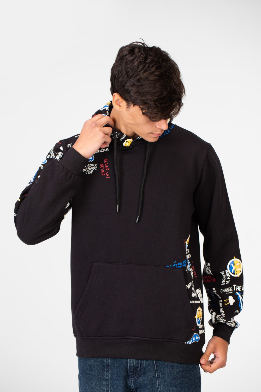 Men's Milton Printed Long Sleeve Hoodie