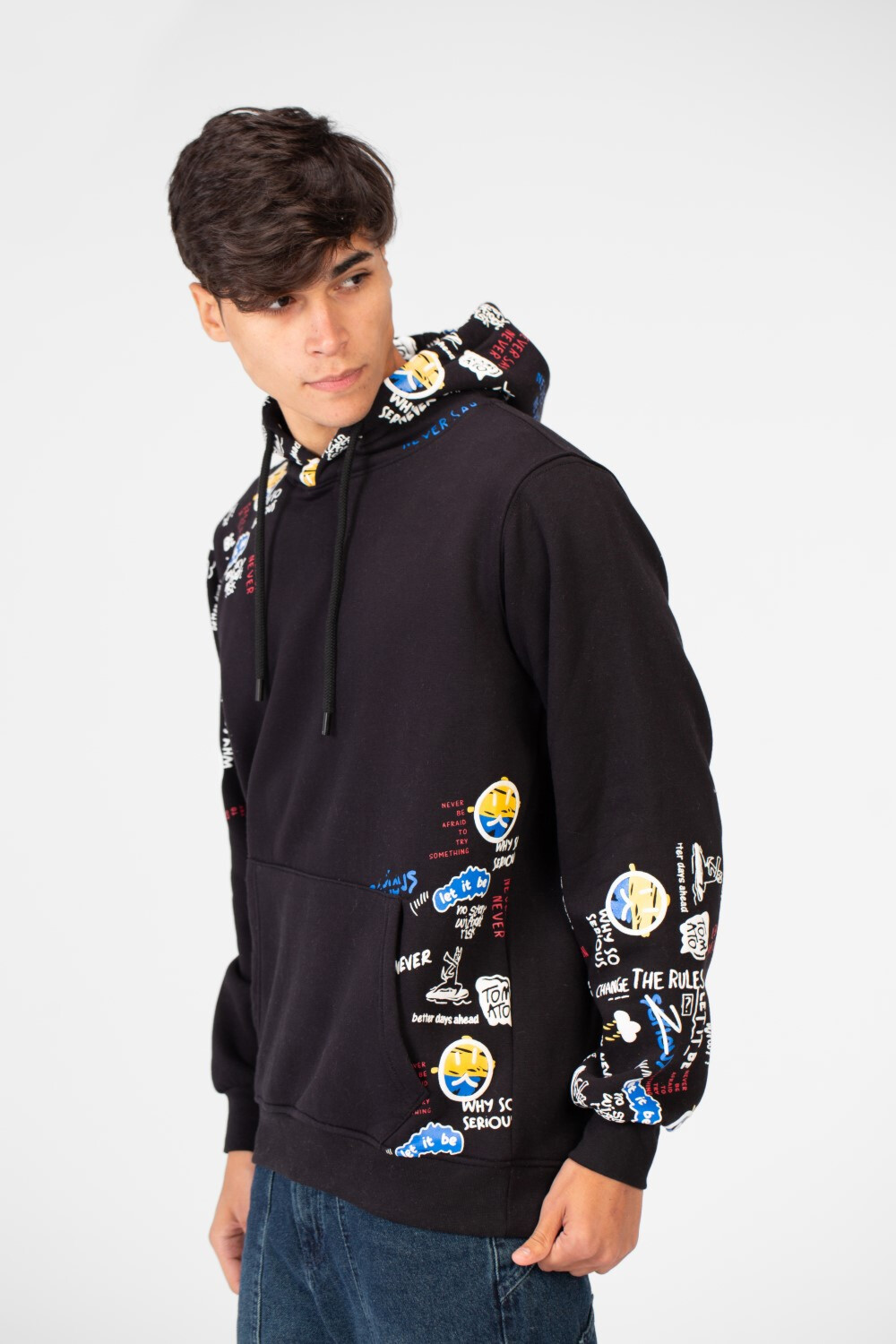 Men's Milton Printed Long Sleeve Hoodie