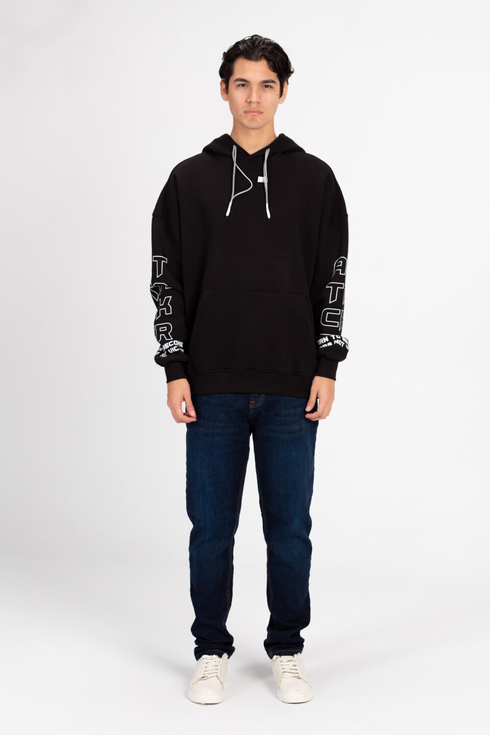 Men's Printed Oversized Hood Sweatshirt