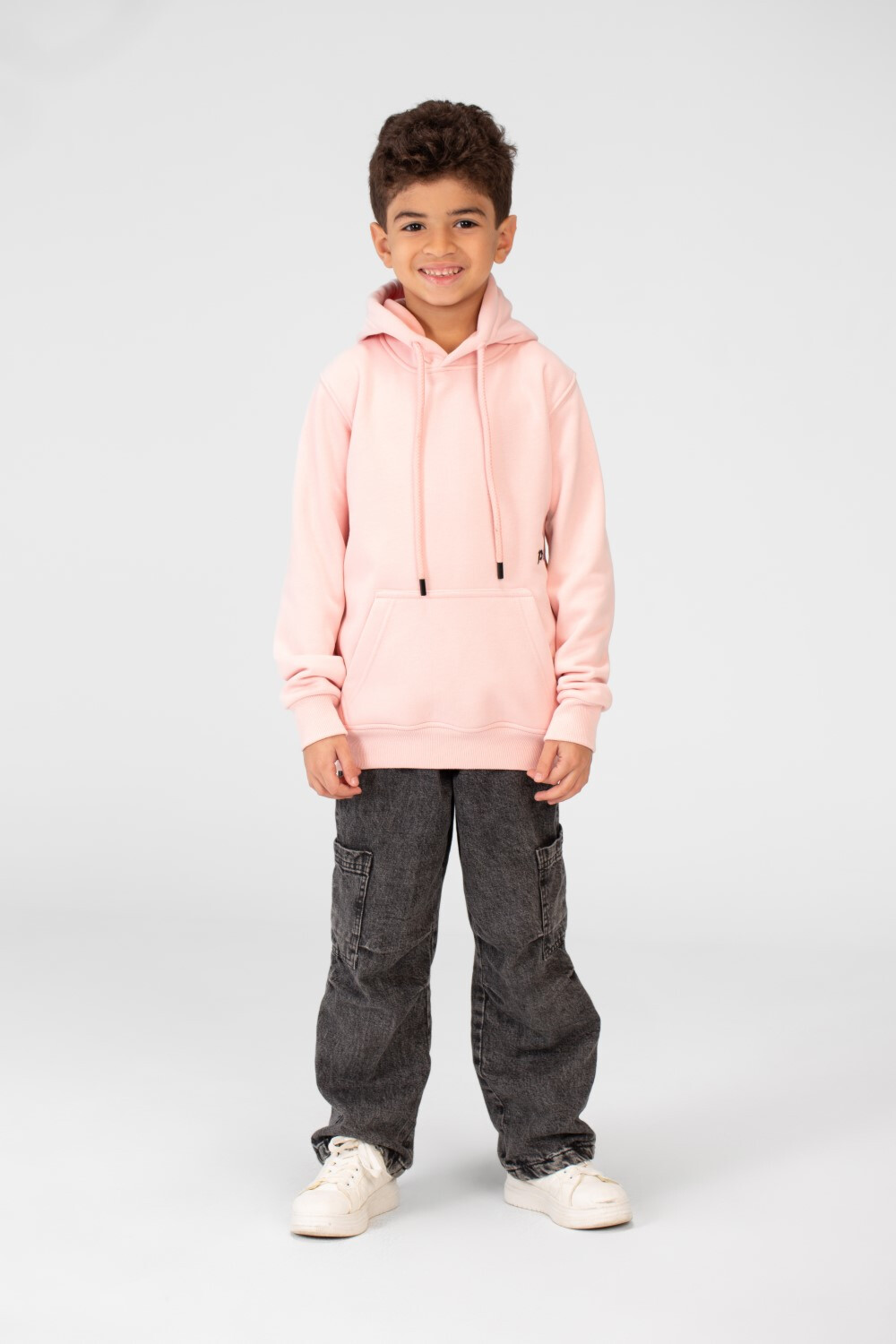 Boy's Hoodie With Side Print And Long Sleeves
