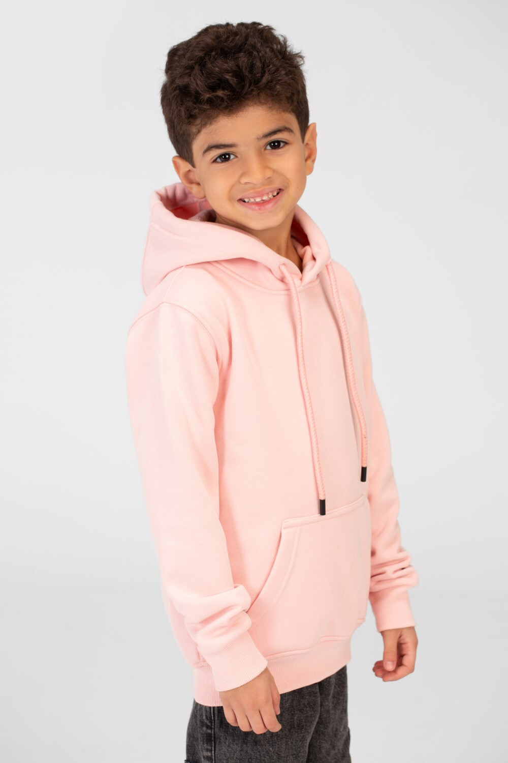 Boy's Hoodie With Side Print And Long Sleeves