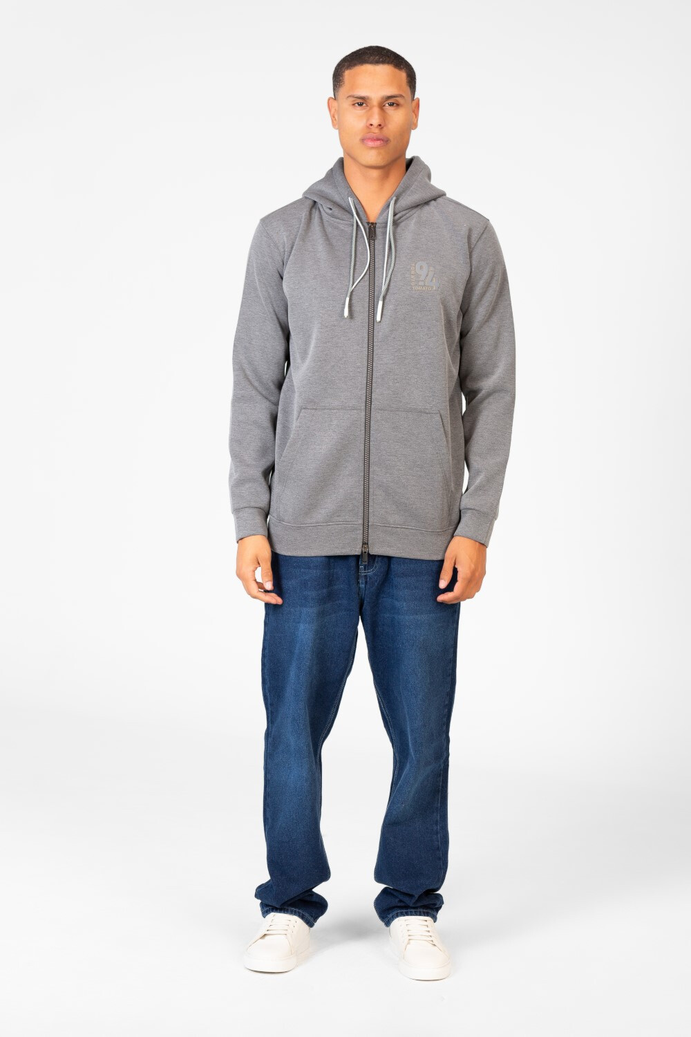Men's Hood Sweatshirt With Full Front Zipper