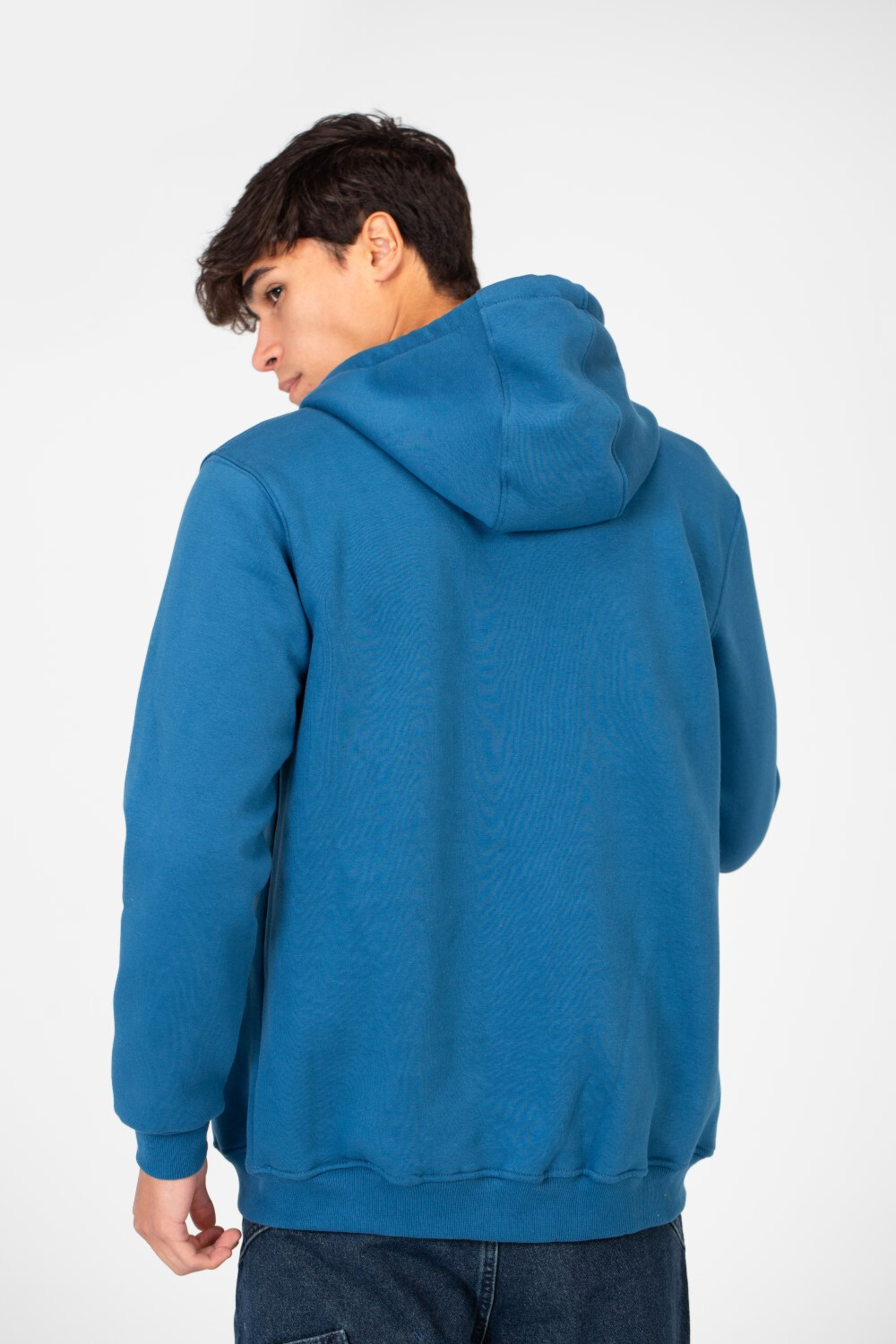Men's Basic Hooded Sweatshirt With Front Zipper