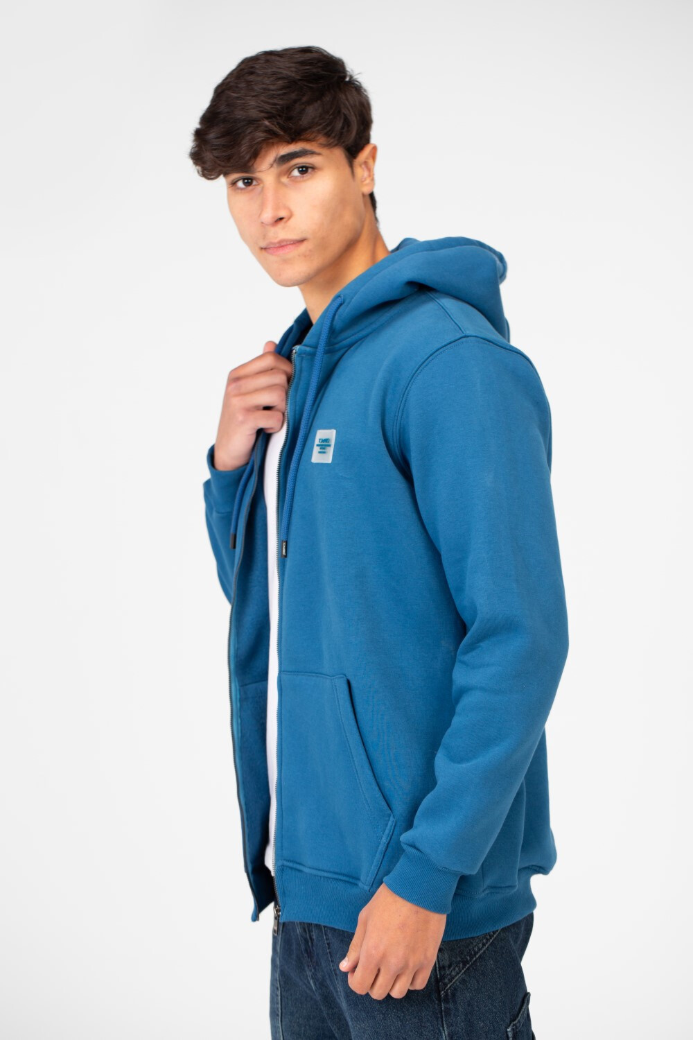 Men's Basic Hooded Sweatshirt With Front Zipper