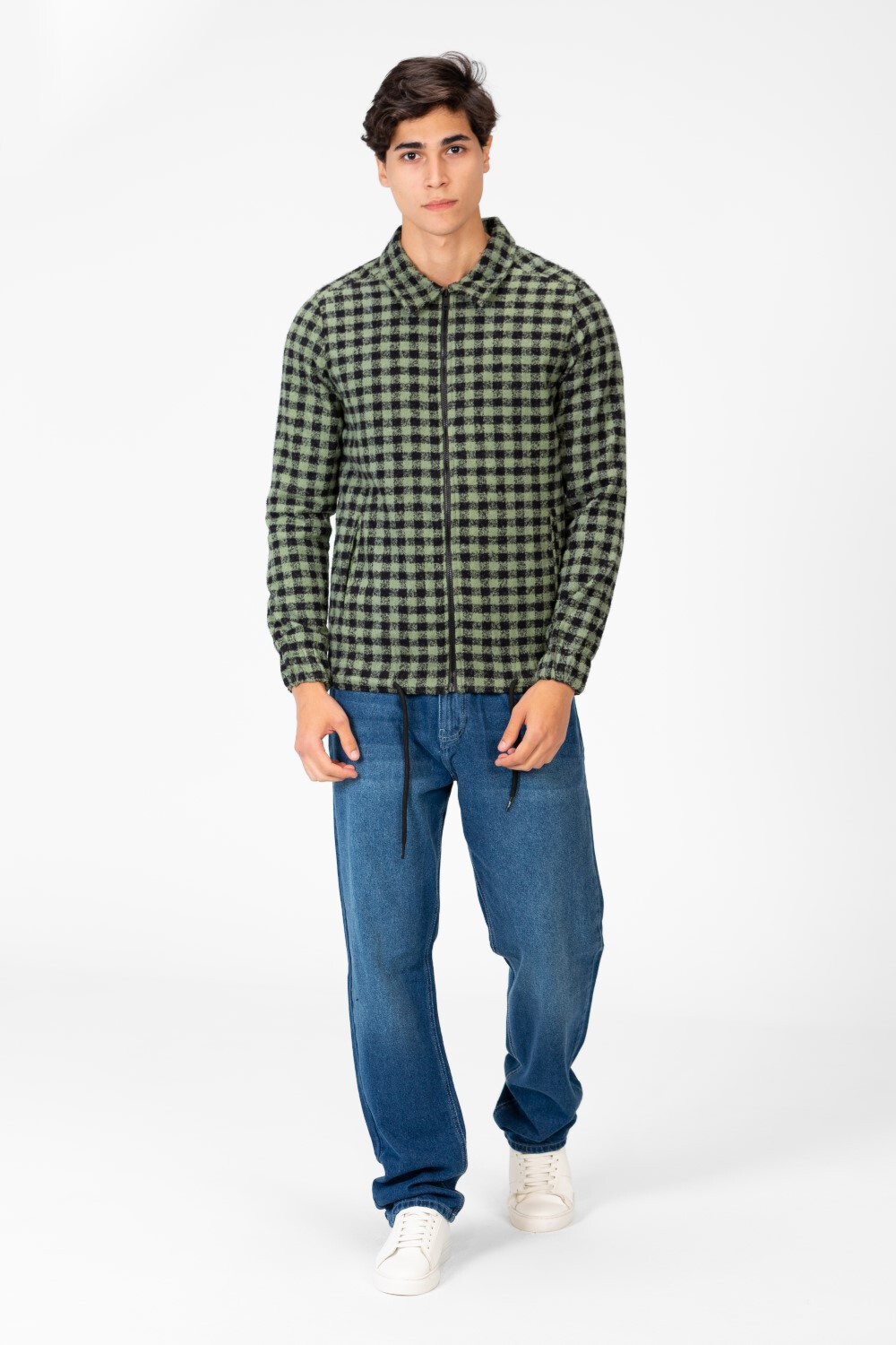 Men's Gogh Winter Shirt With Full Front Zip And Long Sleeves