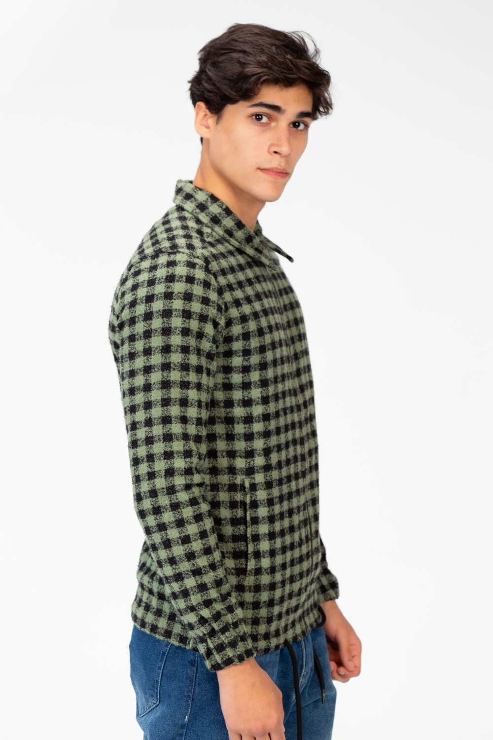 Men's Gogh Winter Shirt With Full Front Zip And Long Sleeves