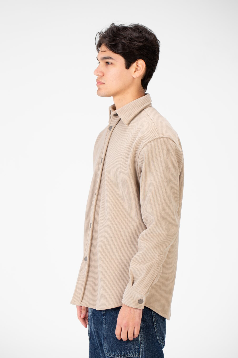 Men's Basic Winter Shirt In Practical and Comfortable Velvet Material